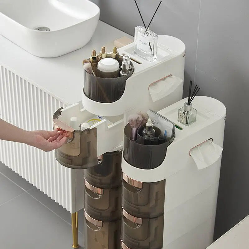 4 Tiers Slim Bathroom Storage Cabinet